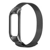 Akcesoria do pulsometrów i zegarków sportowych - Czarna Bransoleta Pasek Milanese Do Xiaomi Mi Band 5 - miniaturka - grafika 1