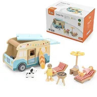 Samochody i pojazdy dla dzieci - ﻿VIGA Drewniany Kamper Plaża - miniaturka - grafika 1