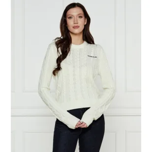 Guess Jeans Sweter Regular Fit z dodatkiem wełny - Swetry damskie - miniaturka - grafika 1