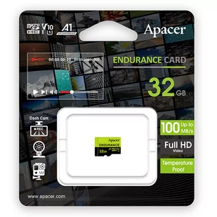 Apacer Karta pamięci Endurance, 32GB, micro SDHC, AP32GEDM0D05-R, UHS-I U3 (Class 10), V30, A1 - Karty pamięci - miniaturka - grafika 1