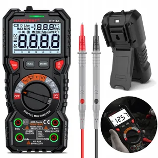MULTIMETR RĘCZNY CYFROWY MIERNIK CIĄGŁOŚCI NAPIĘCIA RMS NCV WOLTOMIERZ LCD - Multimetry - miniaturka - grafika 1