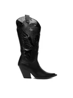 Kozaki damskie - DeeZee Kowbojki W3LH170101 Czarny - miniaturka - grafika 1