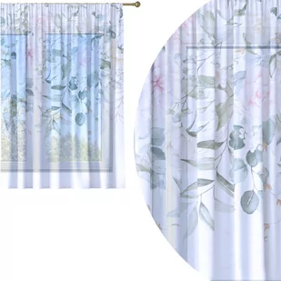 FIRANA GOTOWA 300x150 WOAL BARWIONA WZÓR NA ŻABKI - Firany - miniaturka - grafika 1