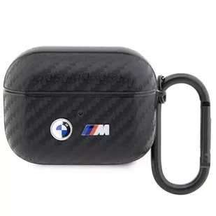 Oryginalne Etui APPLE AIRPODS PRO BMW Carbon Double Metal Logo (BMAPWMPUCA2) czarne - Akcesoria do słuchawek - miniaturka - grafika 5