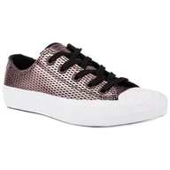 Buty trekkingowe damskie - Buty Trampki Damskie Converse Chuck Taylor All Star II Perforated Metallic - miniaturka - grafika 1