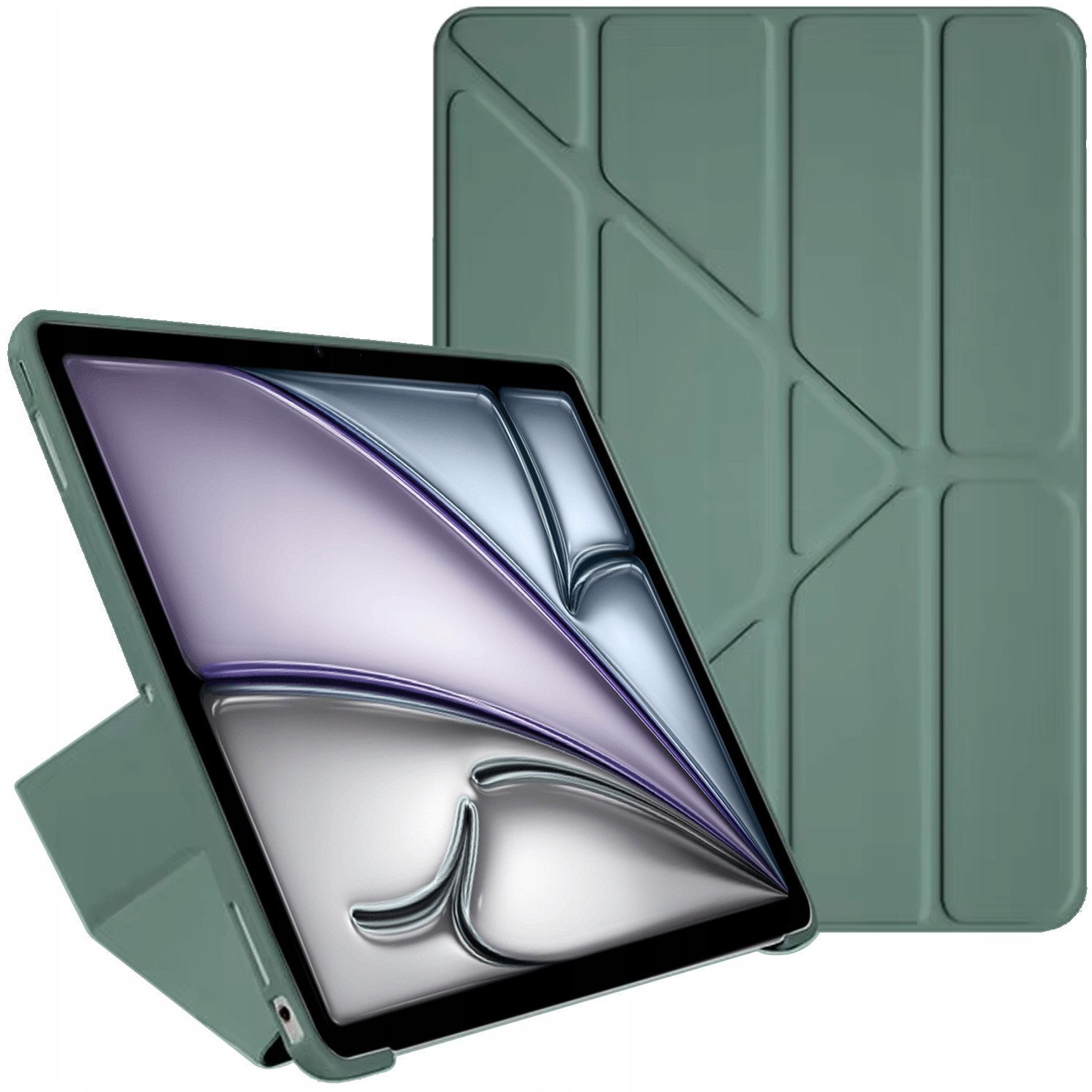 Etui Trifold Case do iPad Air 13 Gen. 6 2024 Zielone