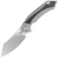 Noże - Nóż składany Bestech Kasta Grey Titanium / Marble Carbon Fiber, Mirror Stonewash M390 by Kombou (BT1909A) - miniaturka - grafika 1