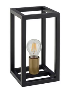 Sigma czarna lampka stołowa metalowa klatka VIGO 50247 czarno-złota lampa na stolik nocny 50247 - Lampy stojące - miniaturka - grafika 1