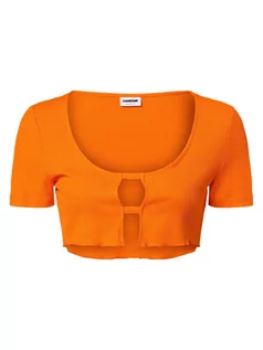 Koszulki i topy damskie - Noisy May - T-shirt damski  Mady, pomarańczowy - grafika 1