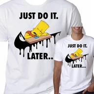 Koszulki męskie - T-Shirt KOSZULKA SIMPSONS BART JUST DO IT S 0791 - miniaturka - grafika 1