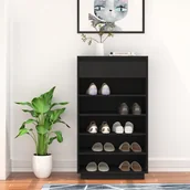 Szafki na buty - vidaXL Szafka na buty, czarna, 60x34x105 cm, lite drewno sosnowe - miniaturka - grafika 1