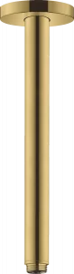 HANSGROHE 27389990 Przyłącze sufitowe S 300 mm, złoty optyczny polerowany - Akcesoria do armatury i ceramiki - miniaturka - grafika 1