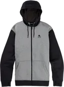 Bluzy męskie - bluza męska BURTON OAK FZ Gray Heather/True Black - miniaturka - grafika 1