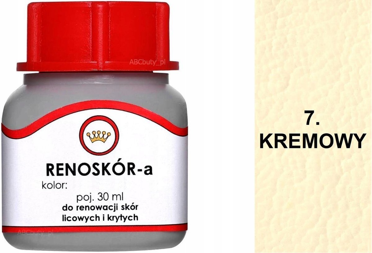 G10-01 KREMOWY 7 RENOSKÓR FARBA DO BUTÓW WILBRA DO SKÓRY LICOWEJ LAKIER 30