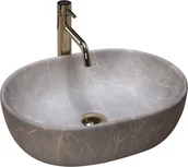 Umywalki - Rea Umywalka nablatowa Lara Beige U9887 - miniaturka - grafika 1