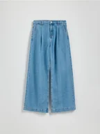 Spodnie damskie - Reserved - Jeansy wide leg - niebieski - miniaturka - grafika 1