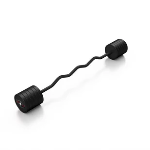 Marbo Sport Sztanga gumowana łamana 50 kg czarny mat - - Sztangi - miniaturka - grafika 1