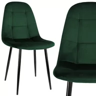 Krzesła - KRZESŁO tapicerowane NOWOCZESNE welurowe JADALNIA - miniaturka - grafika 1