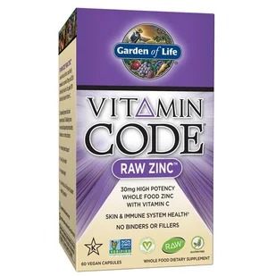 GARDEN OF LIFE GARDEN OF LIFE Vitamin Code Raw Zinc 60vegcaps - Witaminy i minerały dla sportowców GARDEN OF LIFE GARDEN OF LIFE Vitamin Code Raw Zinc 60vegcaps - Witaminy i minerały dla sportowców - miniaturka - grafika 2