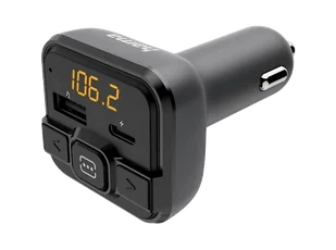 Transmiter FM HAMA 14170 Bluetooth Szary - Transmitery FM - miniaturka - grafika 1