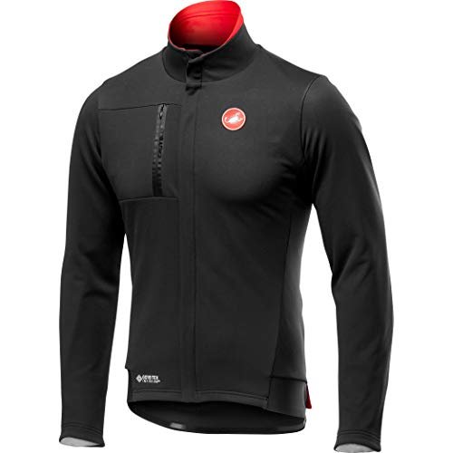 CASTELLI Męska kurtka sportowa Double Espresso czarny Light Black L