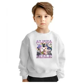 Bluzy dla dziewczynek - BLUZA DZIECIĘCA SAMIEC ALFA KOTY JEDNOROŻCE 110-116 DLA CHŁOPCA DZIEWCZYNKI - miniaturka - grafika 1