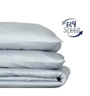 Pościel - Pościel Fit.4.Sleep niebieska BAWEŁNA 100%, Kolor - biały, Rozmiar - 200x220+2 posz. 70x80  - miniaturka - grafika 1