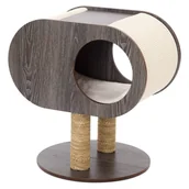 Legowiska dla kotów - Jack and Vanilla Drzewko dla kota z kokonem Molly, 48x48x62 cm, szare - miniaturka - grafika 1