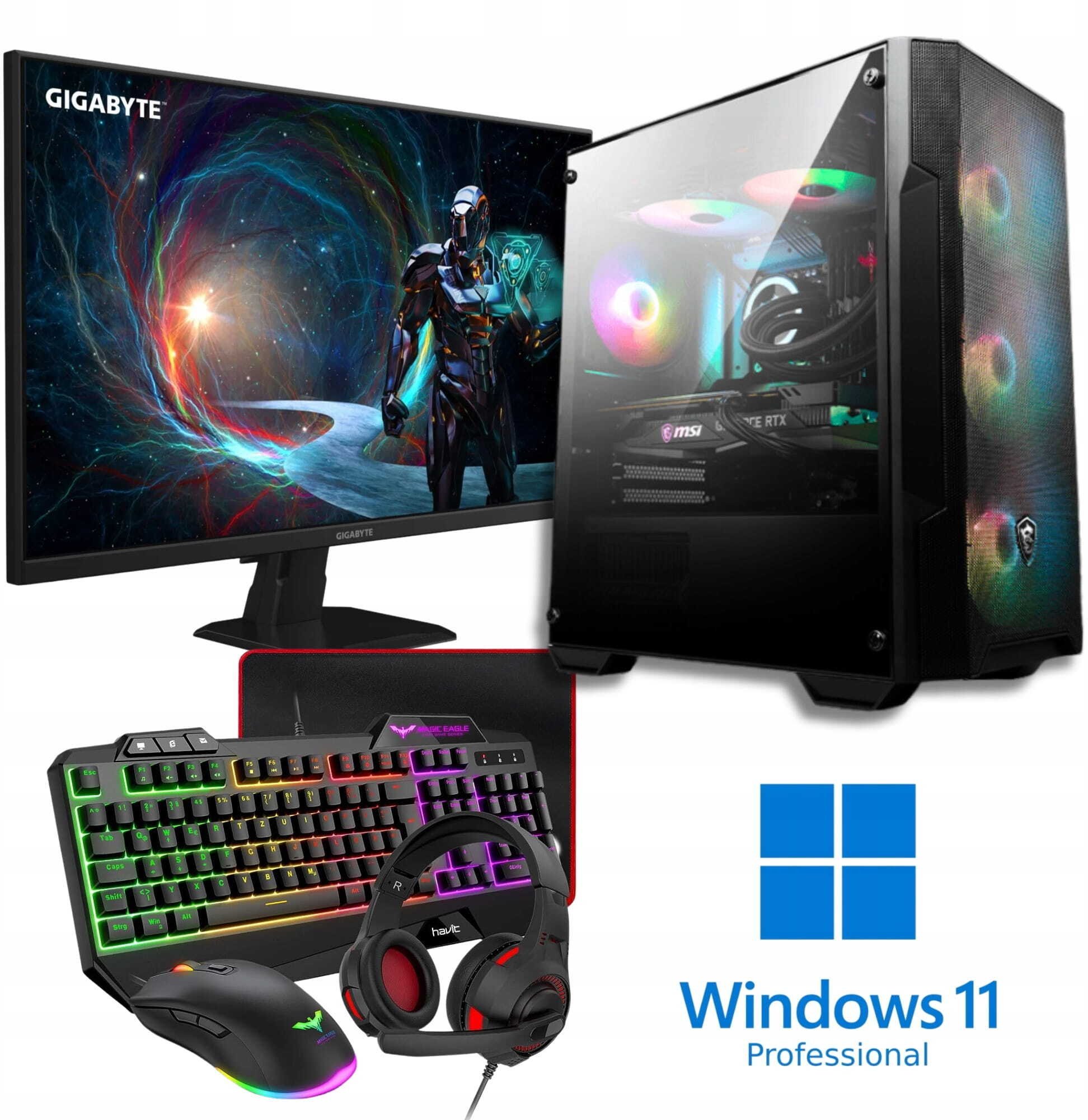 Komputer Komfig Komputer RYZEN 5 RTX 5060Ti 16GB DDR4 1TB M2 Zestaw Gamingowy