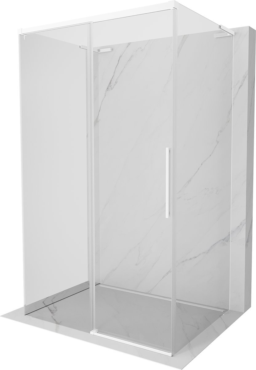 Mexen Rox-3S L kabina prysznicowa 3-ścienna rozsuwana 135 x 100 cm, transparent, biała - 8C2L-135-100-20-00-3S