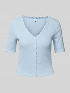 Koszulki i topy damskie - T-shirt o kroju slim fit z mieszanki bawełny model ‘LAILA’ - miniaturka - grafika 1