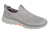 Sneakersy damskie - Skechers Damskie sneakersy Go Walk 6 Glimmering, Szare tekstylne wykończenie koralowe, 41 EU - miniaturka - grafika 1
