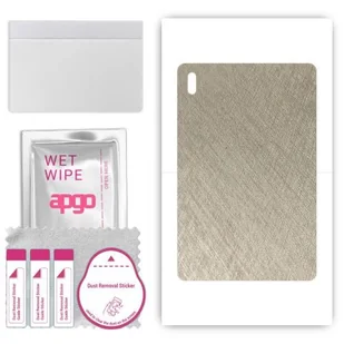 folia naklejka skórka strukturalna na TYŁ do Samsung Galaxy Tab S7 FE WiFi - Tytan Srebrny - apgo SKINS - Akcesoria do tabletów i e-booków - miniaturka - grafika 1