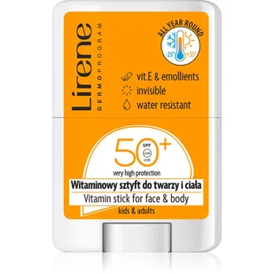 Lirene Witaminowy sztyft do twarzy i ciała SPF50+ 15g - Balsamy i kremy do ciała - miniaturka - grafika 1