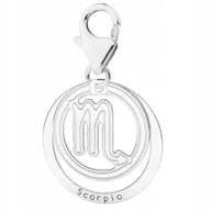 Bransoletki - Zawieszka Srebrna ze Znakiem Zodiaku Skorpiona Zodiak Skorpion SREBRO 925 - miniaturka - grafika 1