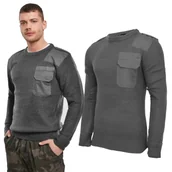 Odzież taktyczna i umundurowanie - Sweter Wojskowy BRANDIT Antracytowy - miniaturka - grafika 1