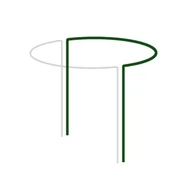 Pozostałe akcesoria do uprawy roślin - Podpora pierścieniowa do roślin 1/2 koła śred. 40 cm/wys. 100 cm - miniaturka - grafika 1