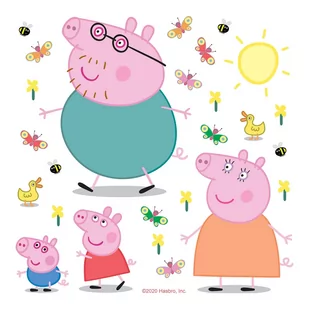 Dekoracja samoprzylepna Świnka Peppa, 30 x 30 cm - Naklejki na ścianę - miniaturka - grafika 1