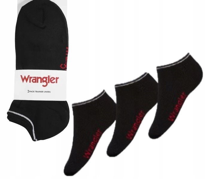 Wrangler Skarpety stopki 3-pak 39-42 czarne