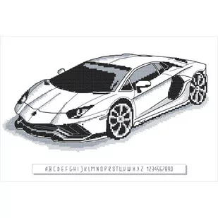 Haft krzyżykowy - Zestaw do haftu - Sportowy samochód I - Pasmanteria - miniaturka - grafika 1