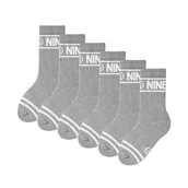 Skarpetki dla dzieci - Zooksy, 6-pak długich skarpetek sportowych dla dzieci, szare, 30/35 - miniaturka - grafika 1