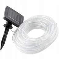 Lampy ogrodowe - Girlanda Solarna Ogrodowa 100x LED Ozdobna Łańcuch Świetlny 11,9m 3000K - miniaturka - grafika 1