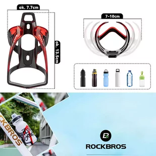 Koszyk na bidon napój butelkę wodę uchwyt rowerowy do bidonu RockBros Czerwony - Akcesoria rowerowe - miniaturka - grafika 4