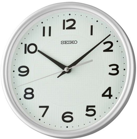 Seiko Zegar ścienny SEIKO QXA836S 21,5 cm srebrny luminescencyjna tarcza .