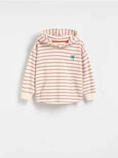 Reserved - Longsleeve w paski - złamana biel - Bluzy i sweterki niemowlęce - miniaturka - grafika 1