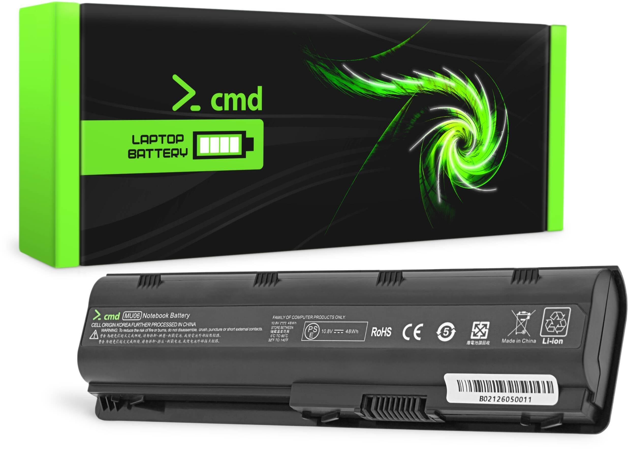 Bateria Cmd BATERIA DO LAPTOPA HP PAVILION DV6 DV7 CQ56 CQ57 MU06 593553-001 48Wh CMD B021