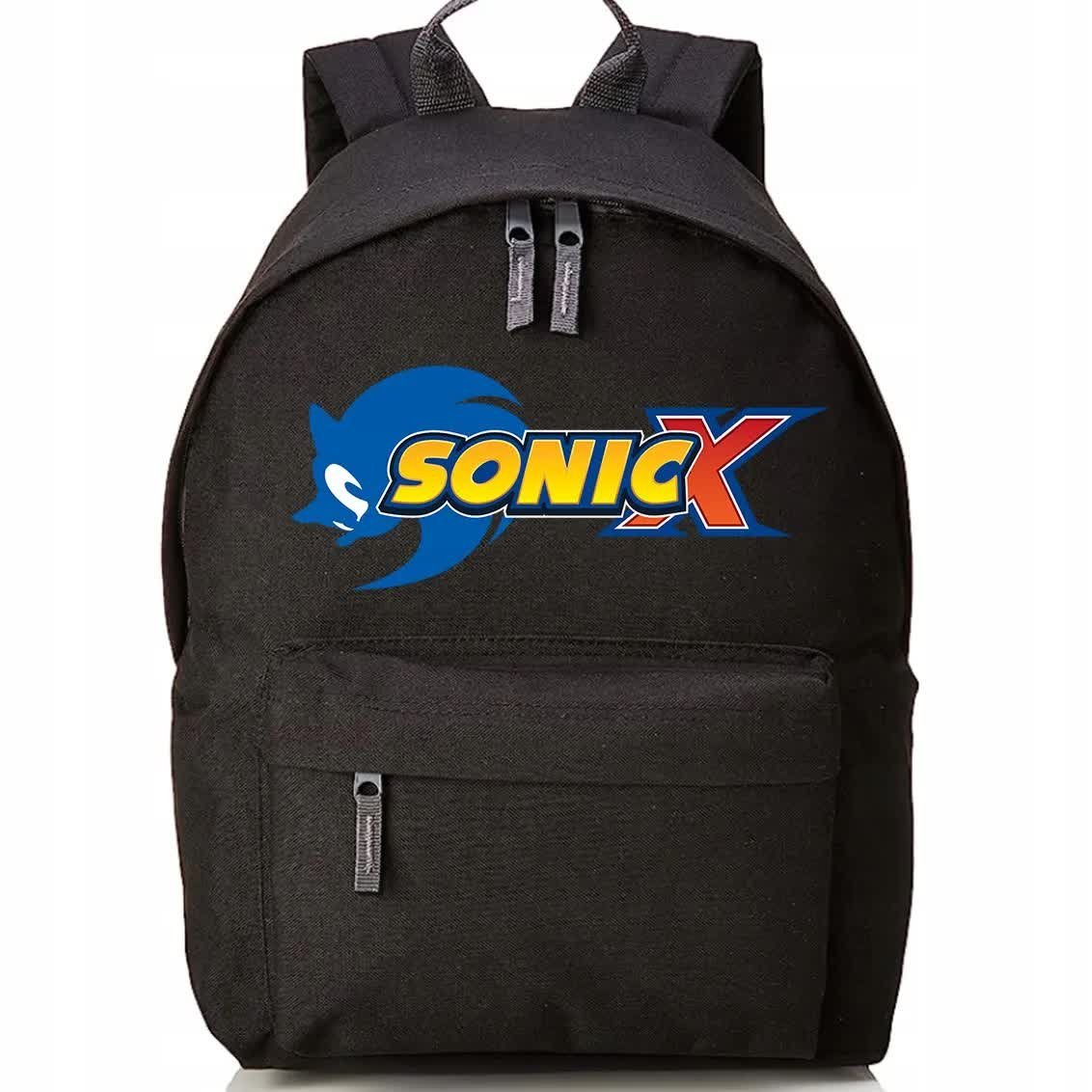 Plecak Szkolny Czarny Do Szkoły SONIC X Na Wycieczkę Filmowe Bajkowe Wzory