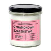 Świece - Świeca sojowa CYNAMONOWE SZALEŃSTWO - aromatyczna ręcznie robiona naturalna świeca zapachowa w słoiczku 300ml - miniaturka - grafika 1