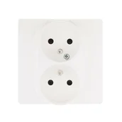 Gniazdka elektryczne - Legrand Gniazdo podwójne 2 x 2P + Z NILOE biały - miniaturka - grafika 1