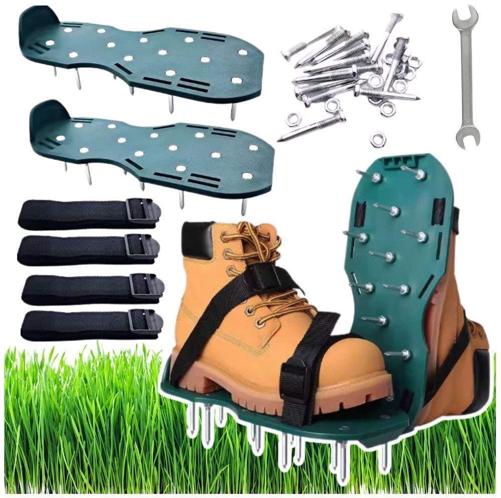LEAN Aerator Wertykulator Nakładki Na Buty Z Kolcami Do Trawy